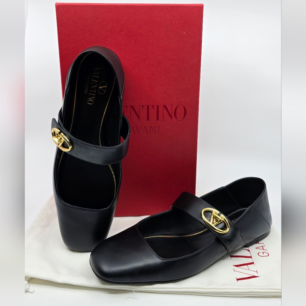 Valentino VLOGO Locker Mary Jane Ballerina Flats